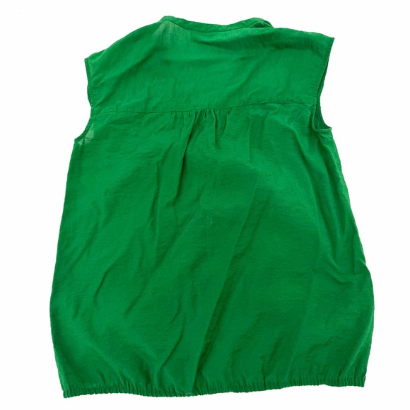 Loft Women’s Sleeveless Blouse Shirt Top Green Size XS Button Classic - Picture 2 of 4